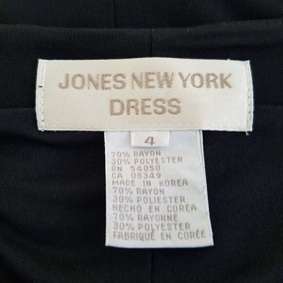 Jones New York Dress Womens Size 4 Little Black Dress Cocktail Wedding Party - Picture 4 of 11
